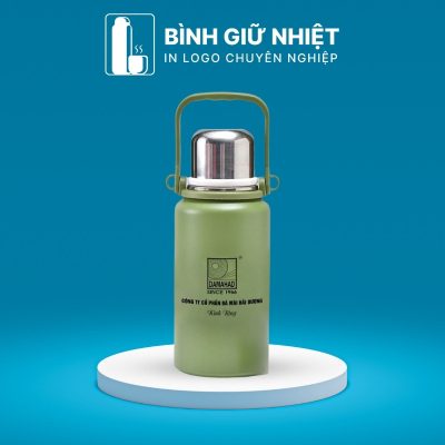 Bình giữ nhiệt quà tặng in logo 4 màu có quai xách dung tích 600ml BGN-14