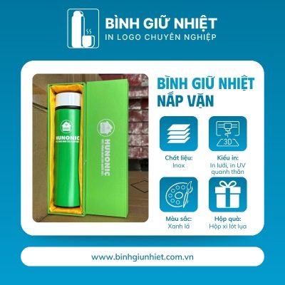 Bình giữ nhiệt quà tặng in logo nắp vặn dung tích 500ml BGN-17