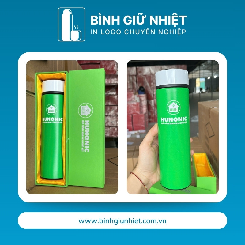 Bình giữ nhiệt quà tặng in logo nắp vặn dung tích 500ml BGN-17