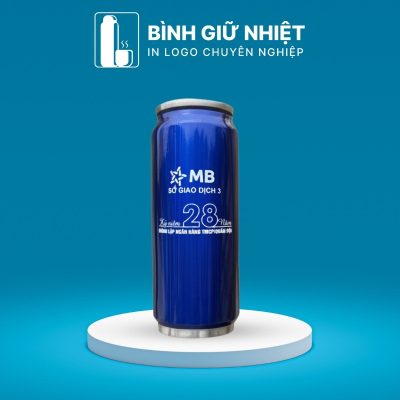 Bình giữ nhiệt lon nước quà tặng in logo màu xanh dương dung tích 400ml BGN-30
