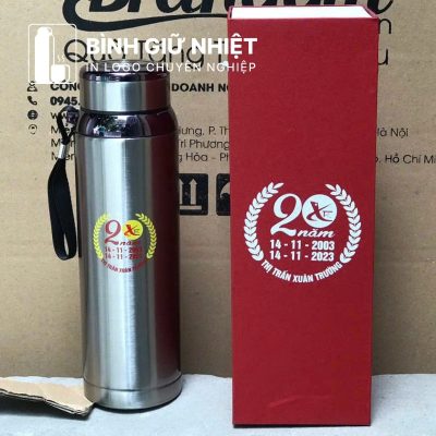 Bình giữ nhiệt quà tặng in logo có dây xách dung tích 1L BGN-31