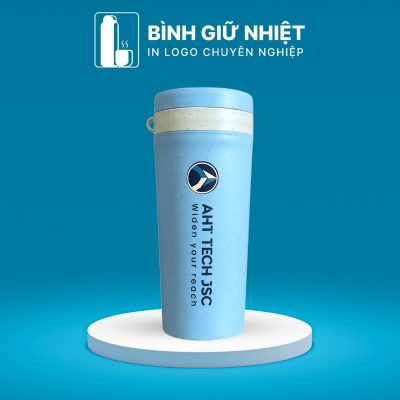 Bình nước nhựa quà tặng in logo nắp vặn dung tích 400ml BNN-01