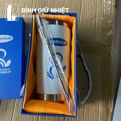 Ly giữ nhiệt quà tặng in logo có ống hút dung tích 600ml LGN-12