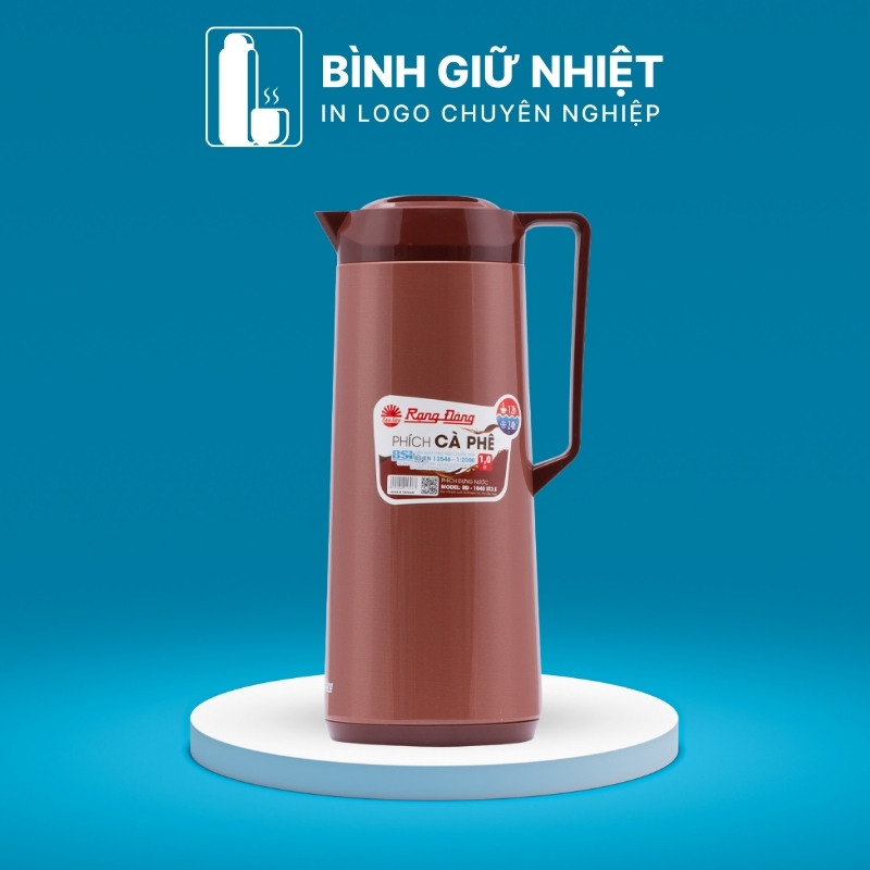 Phích giữ nhiệt quà tặng in logo thương hiệu Rạng Đông dung tích 1L PGN-07