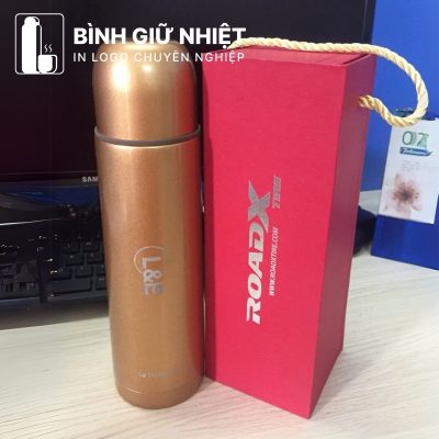 Bình giữ nhiệt quà tặng in logo Lock&Lock màu vàng kim dung tích 500ml BGN-35
