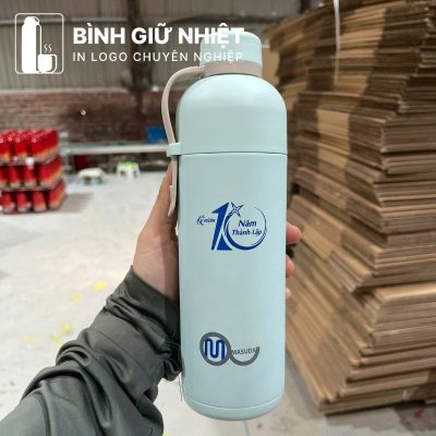 Bình giữ nhiệt quà tặng in logo Lock&Lock có dây xách dung tích 490ml BGN-37