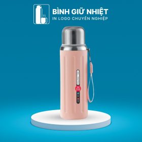 Bình giữ nhiệt quà tặng in logo thương hiệu La Fonte có dây xách dung tích 800ml BGN-51