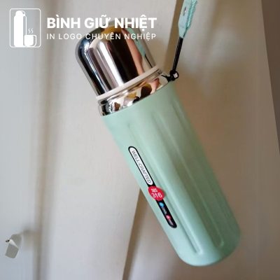 Bình giữ nhiệt quà tặng in logo thương hiệu La Fonte có dây xách dung tích 800ml BGN-51