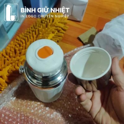 Bình giữ nhiệt quà tặng in logo thương hiệu La Fonte có dây xách dung tích 800ml BGN-51