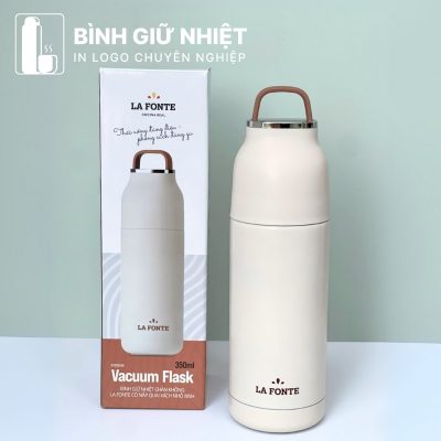 Bình giữ nhiệt quà tặng in logo thương hiệu La Fonte có quai xách dung tích 350ml BGN-43