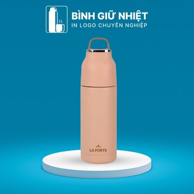 Bình giữ nhiệt quà tặng in logo thương hiệu La Fonte có quai xách dung tích 350ml BGN-43
