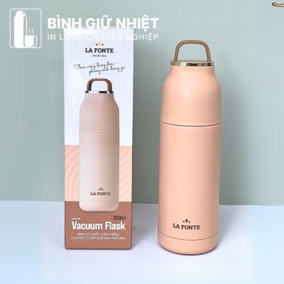 Bình giữ nhiệt quà tặng in logo thương hiệu La Fonte có quai xách dung tích 350ml BGN-43