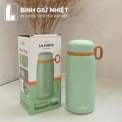 Bình giữ nhiệt quà tặng in logo thương hiệu La Fonte có quai xách dung tích 450ml BGN-39