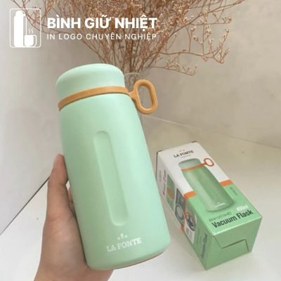 Bình giữ nhiệt quà tặng in logo thương hiệu La Fonte có quai xách dung tích 450ml BGN-39