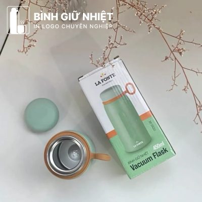 Bình giữ nhiệt quà tặng in logo thương hiệu La Fonte có quai xách dung tích 450ml BGN-39