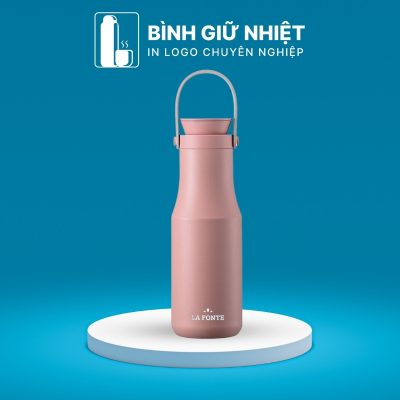Bình giữ nhiệt quà tặng in logo thương hiệu La Fonte có quai xách dung tích 470ml BGN-41