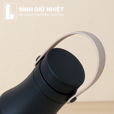 Bình giữ nhiệt quà tặng in logo thương hiệu La Fonte có quai xách dung tích 470ml BGN-41