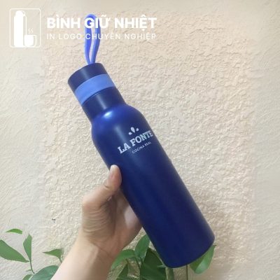 Bình giữ nhiệt quà tặng in logo thương hiệu La Fonte có quai xách dung tích 500ml BGN-45