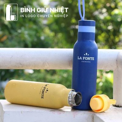 Bình giữ nhiệt quà tặng in logo thương hiệu La Fonte có quai xách dung tích 500ml BGN-45