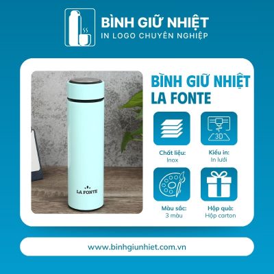 Bình giữ nhiệt quà tặng in logo thương hiệu La Fonte dung tích 500ml BGN-49