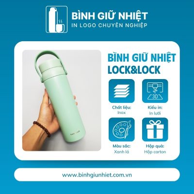 Bình giữ nhiệt quà tặng in logo thương hiệu Lock&Lock dung tích 450ml BGN-40