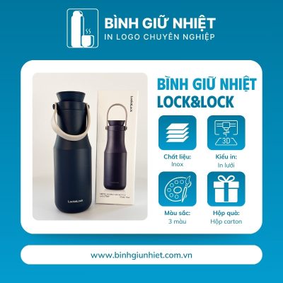 Bình giữ nhiệt quà tặng in logo thương hiệu Lock&Lock dung tích 470ml BGN-44