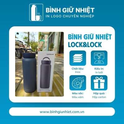 Bình giữ nhiệt quà tặng in logo thương hiệu Lock&Lock dung tích 900ml BGN-46