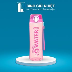 Bình nước nhựa quà tặng in logo thương hiệu Duy Tân nút bấm dung tích 700ml BNN-04