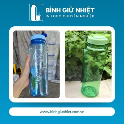Bình nước nhựa quà tặng in logo thương hiệu Song Long nút vặn dung tích 1L BNN-07