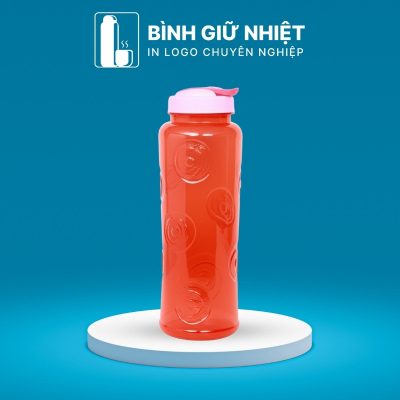 Bình nước nhựa quà tặng in logo thương hiệu Song Long nút vặn dung tích 1L BNN-07