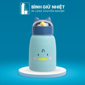 Bình thủy tinh bọc nhựa quà tặng in logo 4 màu dung tích 360ml BTT-09