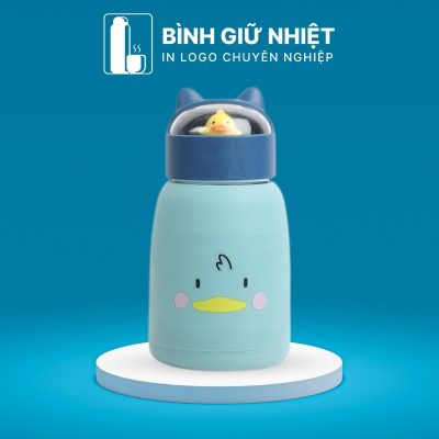 Bình thủy tinh bọc nhựa quà tặng in logo 4 màu dung tích 360ml BTT-09