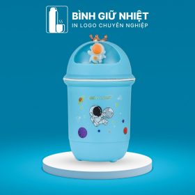 Bình thủy tinh bọc nhựa quà tặng in logo 4 màu dung tích 380ml BTT-08