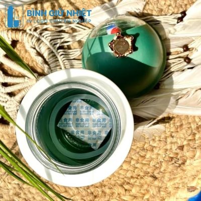 Bình thủy tinh bọc nhựa quà tặng in logo 4 màu dung tích 380ml BTT-08