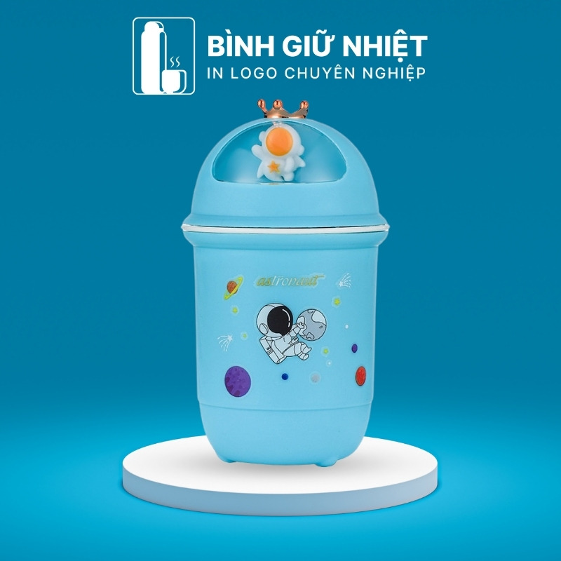 Bình thủy tinh bọc nhựa quà tặng in logo 4 màu dung tích 380ml BTT-08