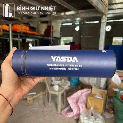 Bộ Giftset quà tặng in logo gồm bình giữ nhiệt và ly sứ BGS-29