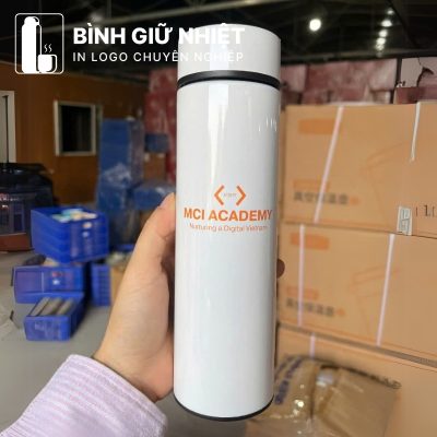 Bộ Giftset quà tặng in logo gồm bình giữ nhiệt và ly sứ BGS-27
