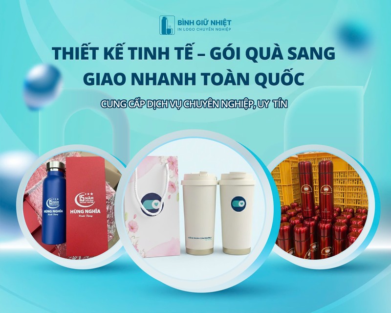 Bình giữ nhiệt in logo cao cấp - Quà tặng doanh nghiệp