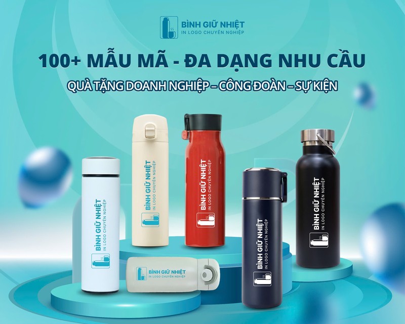 Bình giữ nhiệt Lock&Lock in logo - Bình giữ nhiệt chính hãng